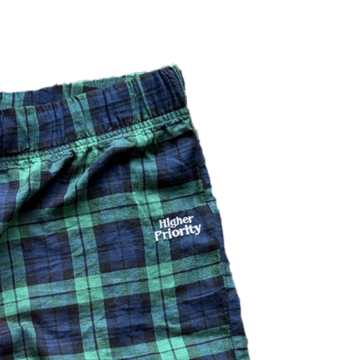 HIGHER PRIORITY TARTAN LOUNGE SHORTS